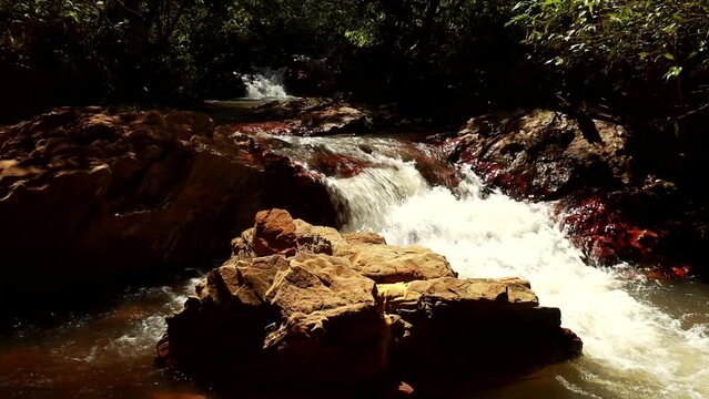 One of the Smaller Waterfalls at Cachoeira Boqueirao in Paranoa, Brazil, near Brasilia