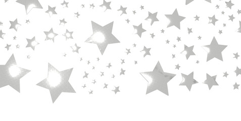 Silver star of confetti. - png transparent