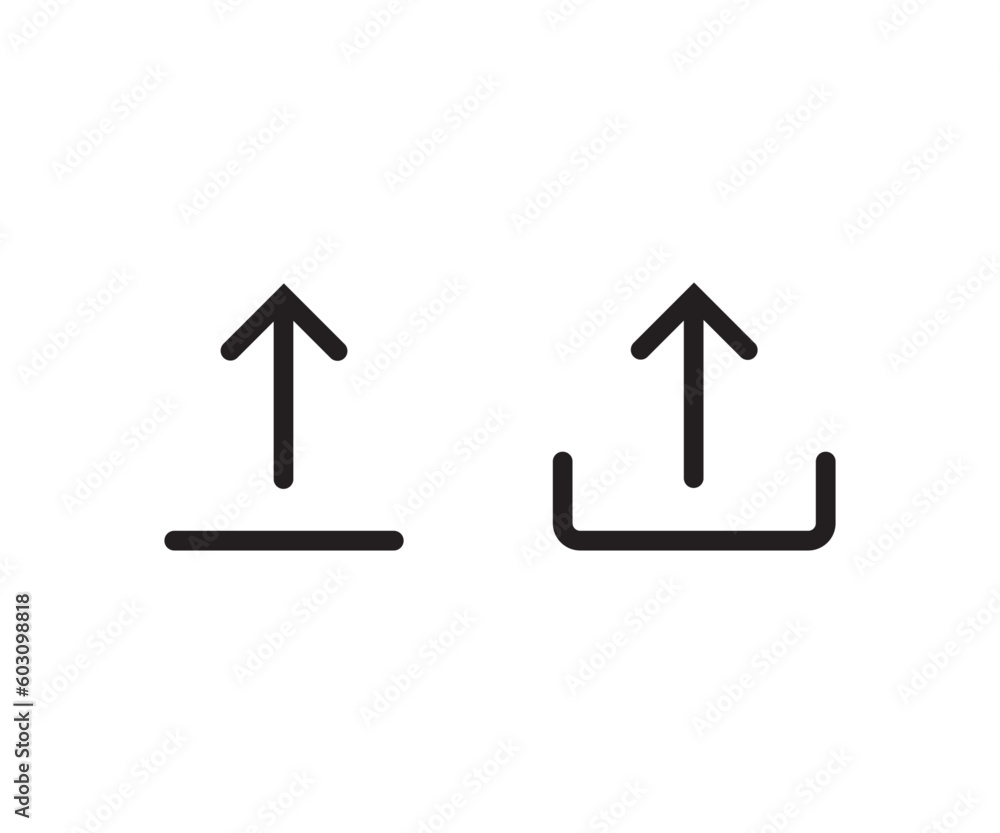 Poster upload vector icon. upload symbol. upload button set