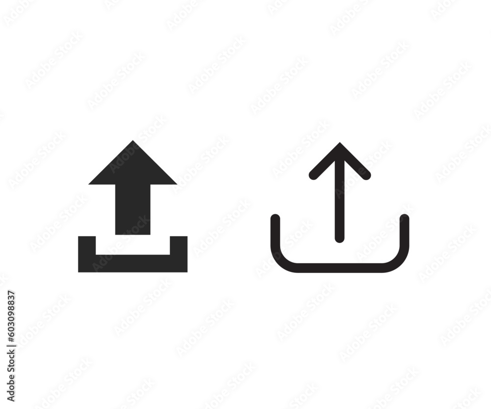 Aufkleber upload button vector. upload icon set. upload symbol set