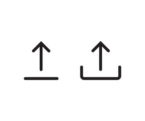 Upload vector icon. Upload symbol. Upload button set