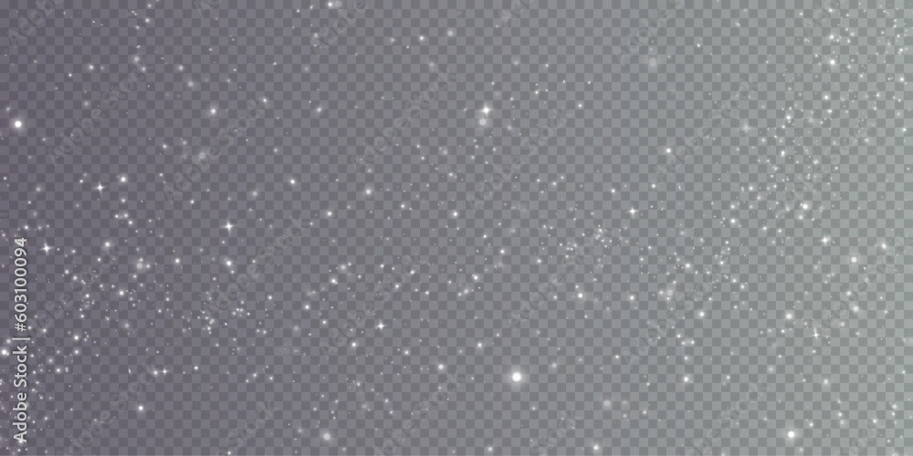 Wall mural bokeh light lights effect background. white png dust light. christmas background of shining dust chr