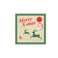 christmas card with deer