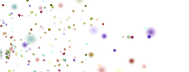 XMAS stars. Confetti celebration, Falling colourful abstract decoration for party, birthday celebrate,