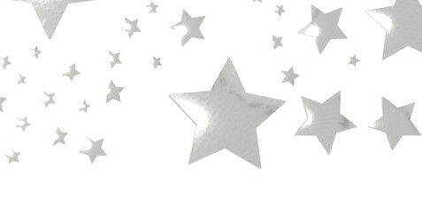 Silver stars of confetti. - png transparent