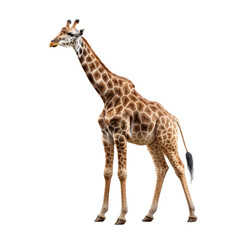 giraffe on a transparant background, PNG, Generative Ai - obrazy, fototapety, plakaty