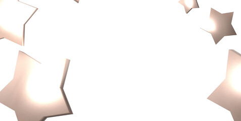 XMAS Stars - Glossy 3D Christmas star icon. Design element for holidays. -