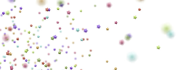 colorful  whirlwind of golden snowflakes and stars. New