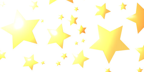 XMAS Stars - Holiday golden decoration, glitter frame isolated -