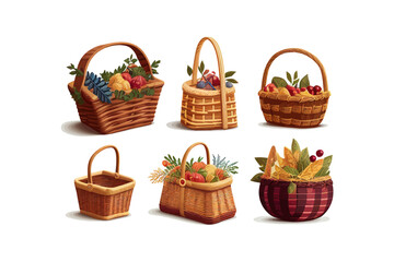 Fototapeta na wymiar Grocery baskets. Vector illustration desing.