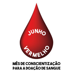 Fototapeta premium junho vermelho, mês da doação de sangue, gota de sangue, junho vermelho conscientização doação de sangue, doação de sangue