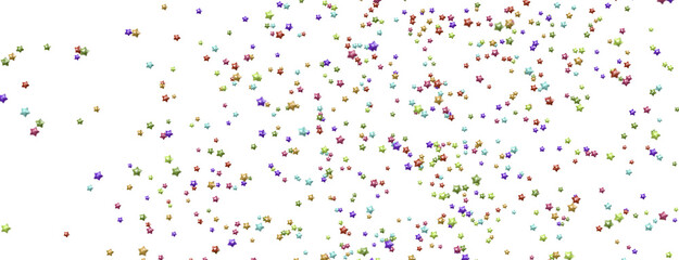 colorful Stars - modern 3d abstract png transparent