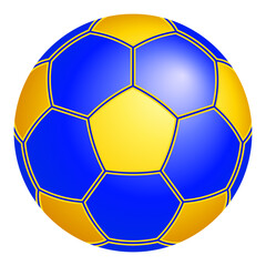 Colored soccer ball