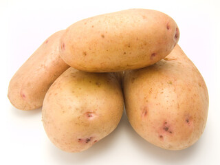 fresh new potatoes for soup and lettuce