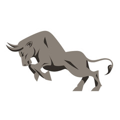 Bull in Fighting Stance