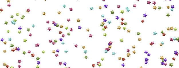 colorful  whirlwind of golden snowflakes and stars. New