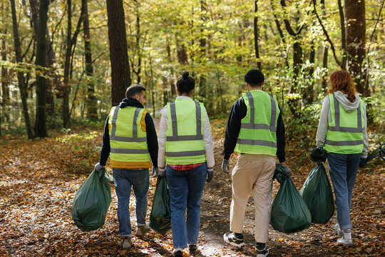 activists junk pollution collect package outdoors