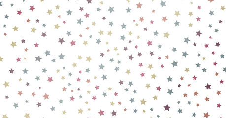 colorful Stars - A gray whirlwind of golden snowflakes and stars. New