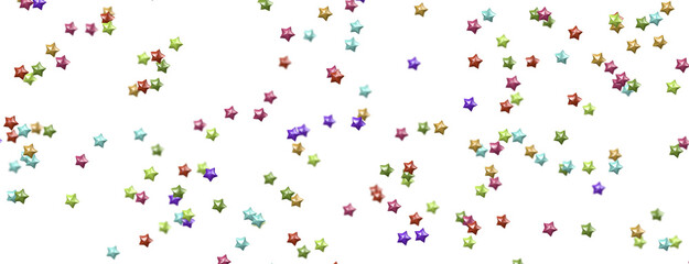 XMAS stars. Confetti celebration, Falling colourful abstract decoration for party, birthday celebrate,