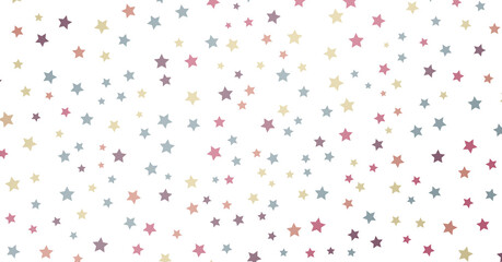 XMAS Stars - Festive christmas card. Isolated illustration white background. -