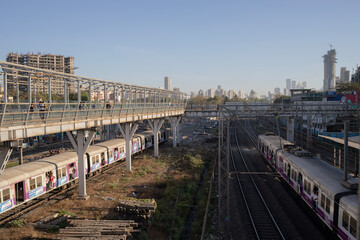Mahim Junction railway station in Mumbai, just outside Dharavi. 