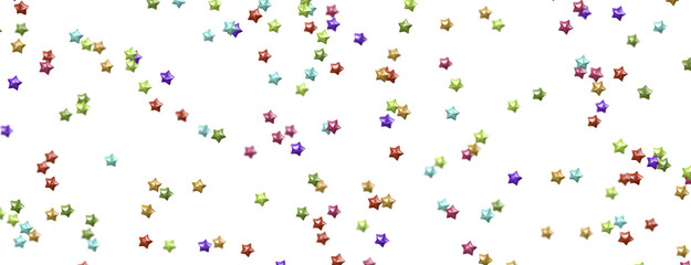 colorful XMAS Stars - Glossy 3D Christmas star icon. Design element for holidays. -