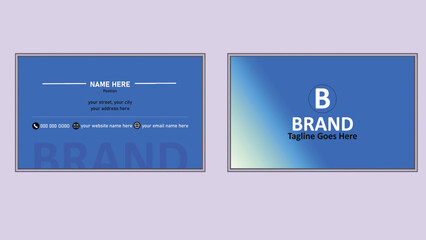 Various Colors Layout and Background Vector Business Card Template , Mock Up Set, Simple Realistic design. Flat style illustration. Modern and Creative Company Bundle.