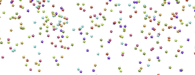 colorful  whirlwind of golden snowflakes and stars. New