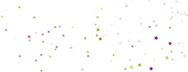 colourful  XMAS stars background, sparkle lights confetti falling. magic shining Flying christmas stars on night