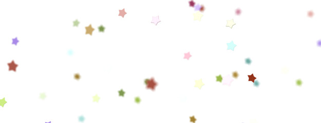 colorful stars background, sparkle lights confetti falling. magic shining Flying christmas stars on night