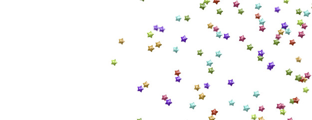 XMAS Stars - Banner with golden decoration. Festive border with falling glitter dust and stars.