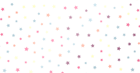 XMAS Banner with colored decoration. Festive border with falling glitter dust and stars.