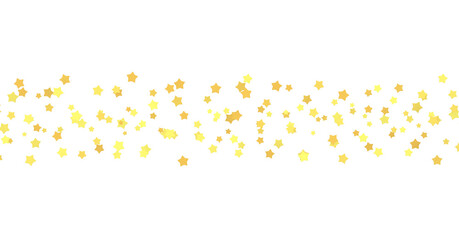XMAS stars. Confetti celebration, Falling golden abstract decoration for party, birthday celebrate, (PNG transparent)