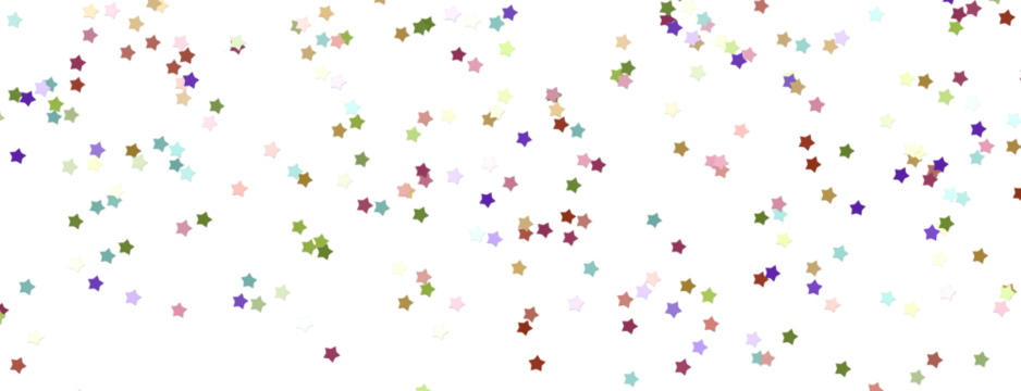 colorful XMAS Stars - A whirlwind of golden snowflakes and stars. New png transparent