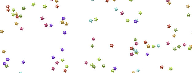 XMAS stars. Confetti celebration, Falling colourful abstract decoration for party, birthday celebrate, png transparent