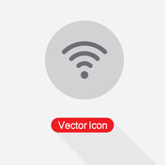 Wi-Fi Icon in Circle Vector Illustration Eps10