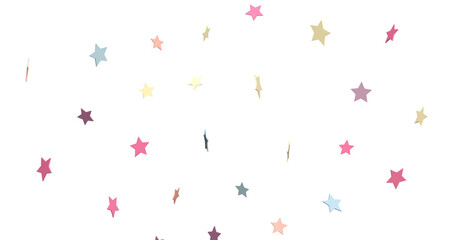The XMAS stars are a colorful addition to any festive decoration, with a stars background that features sparkle lights confetti falling.