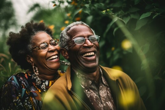 African American Older Couple, Portraiture, Bold Colorism, Celebration Of Rural Life