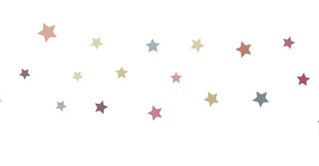 XMAS Stars - Holiday colored decoration, glitter frame isolated -