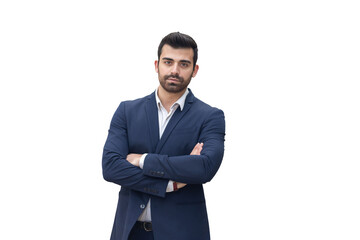 satisfied customer with isolated background