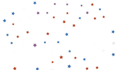 colourful  XMAS stars background, sparkle lights confetti falling. magic shining Flying christmas stars on night