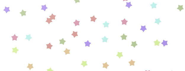 colorful Stars - Holiday decoration, glitter frame isolated -