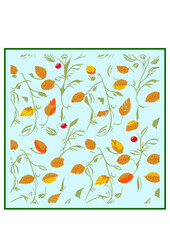 Simple 2d pattern of autumn leaves