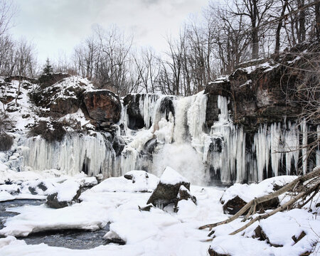 Frozen Waterfall Cliff