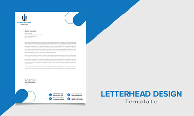 Modern Letterhead Design Vector Template
