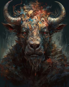 Minotaur Painting Generative AI