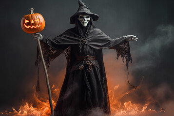 halloween ghost costume character. generative ai
