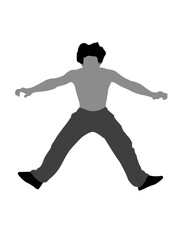 Fototapeta na wymiar jumping male on isolated background