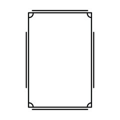 Frame border shape icon for decorative vintage doodle element for design in vector illustration