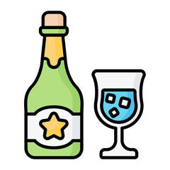 Corporate Party Line Color Icon